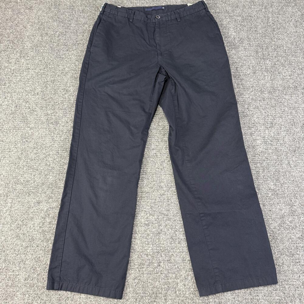 Incotex Pants Mens 32 Blue Chino Straight Leg Casual 32x29